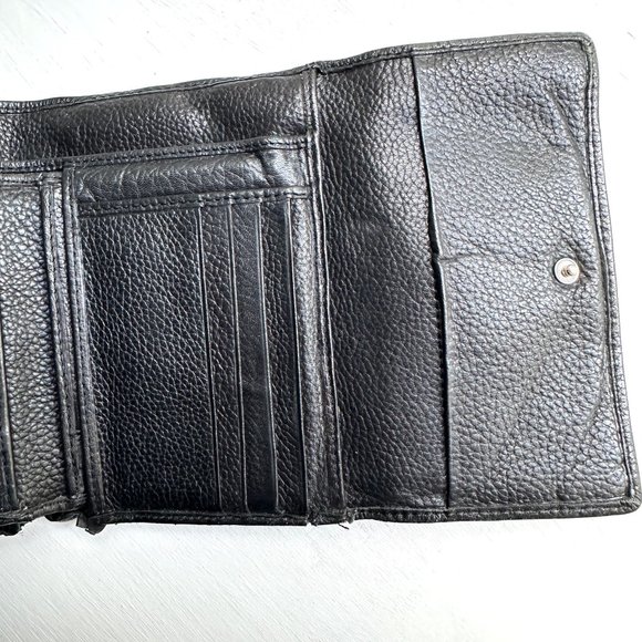 SWISSGEAR  Black Genuine Leather card holder bills and coins wallet - Picture 5 of 8